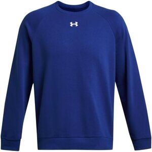 Under Armour Men’s Rival Fleece Crew Sweatshirt Royal/White New Multiple Sizes